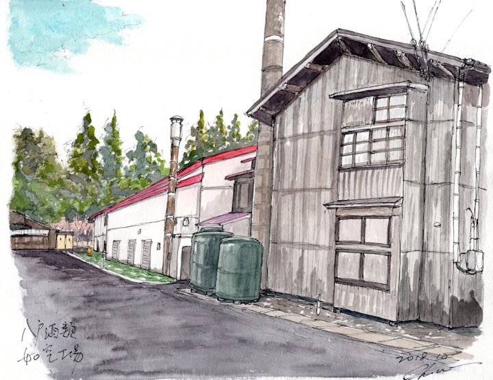 如空の酒蔵である八戸酒類 五戸工場(青森)