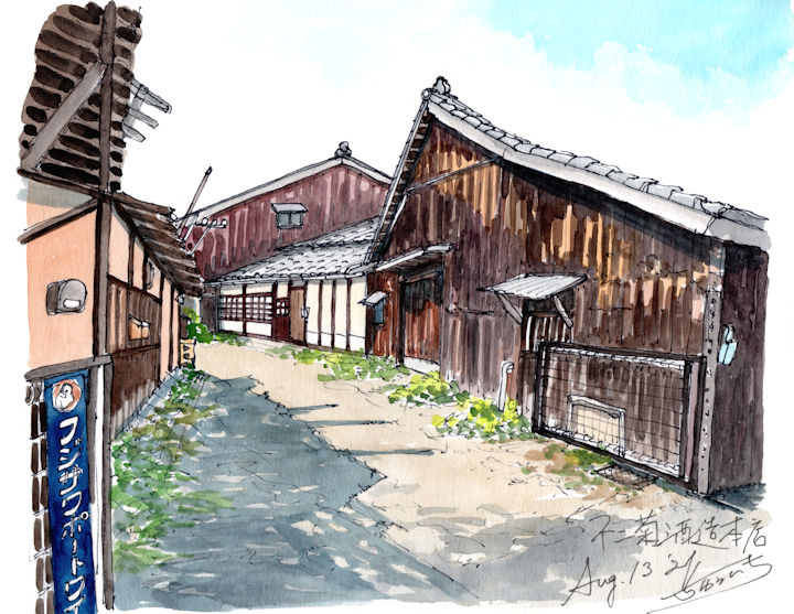 不二菊の酒蔵である不二菊酒造本店(岡山)