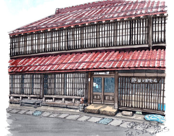 美人長の酒蔵である西本酒造場(鳥取)